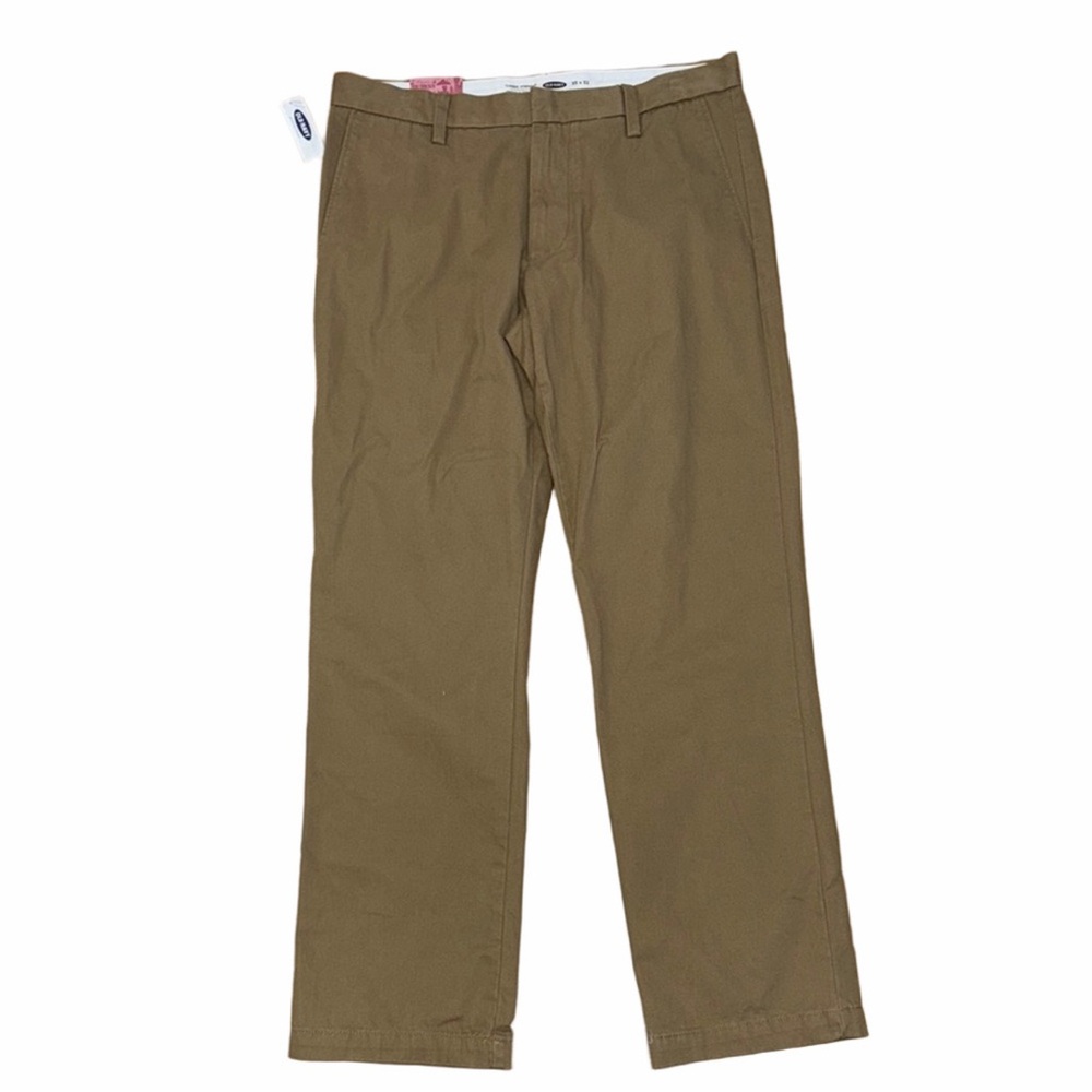 Old Navy Men’s 33x32 NWT Olive Khaki Straight Leg Chino Pants Casual